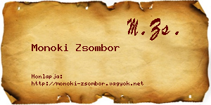 Monoki Zsombor névjegykártya